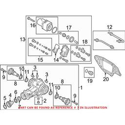 Audi Drive Shaft Pinion Yoke Seal Kit 0D2598078 - Genuine VW/Audi